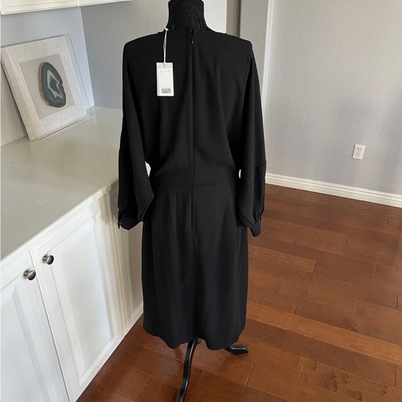 NWT COS WOMEN'S LONG SLEEVE BLACK MIDI DRESS SIZE 14 - Picture 6 of 11
